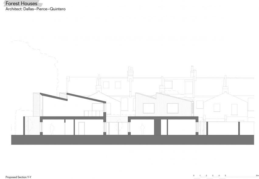 Section of Forest Houses in London by Dallas Pierce Quintero