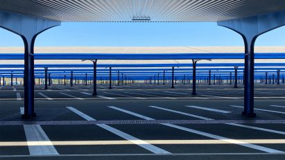 Solar car park at Disneyland Paris in France