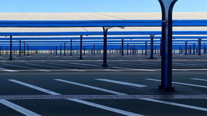 Solar car park at Disneyland Paris in France