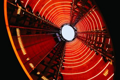 Inside Battersea Power Station chimney