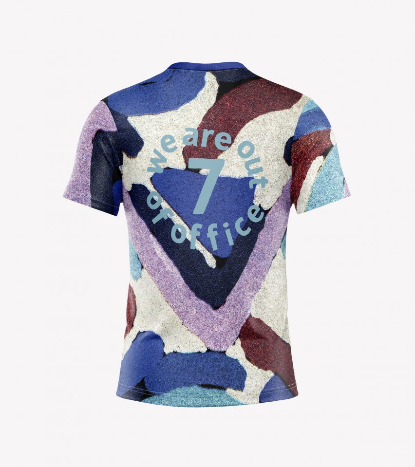 A multicoloured football shirt