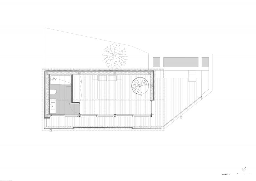 First floor plan, Granary House guesthouse by MIMA Housing