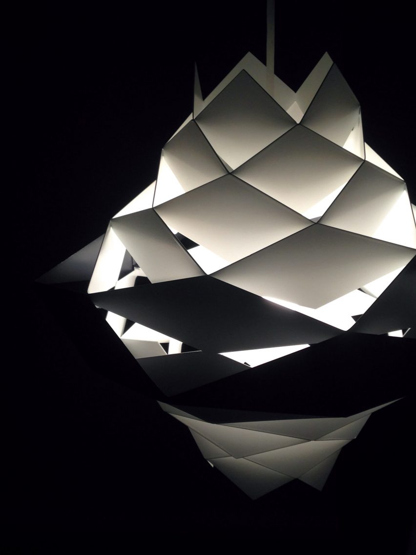 Photograph showing close up of lamp