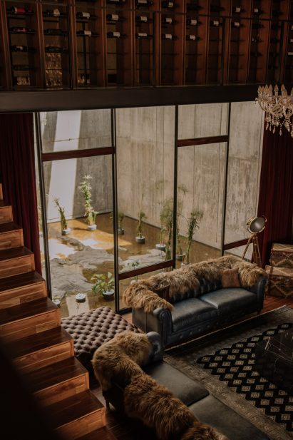 Hotel Flavia interior with large windows
