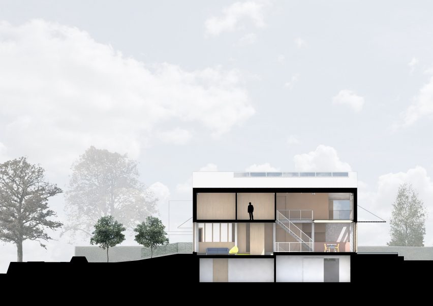 Section of House R by Eek en Dekkers in Eindhoven