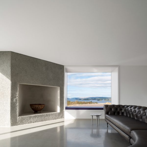 Living room overlooking Loch Awe