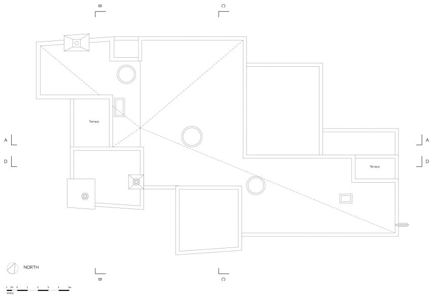 Roof plan of Hundred Acre Wood by Denizen Works