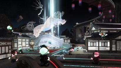 Visualisation of futuristic street scene