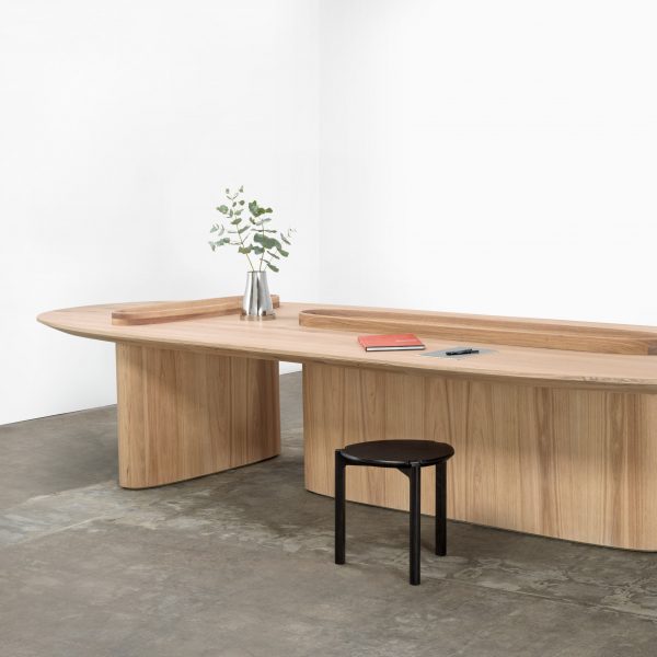 Snøhetta creates Intersection Table from wood harvested from an underwater forest