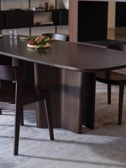 Detail of chairs around table