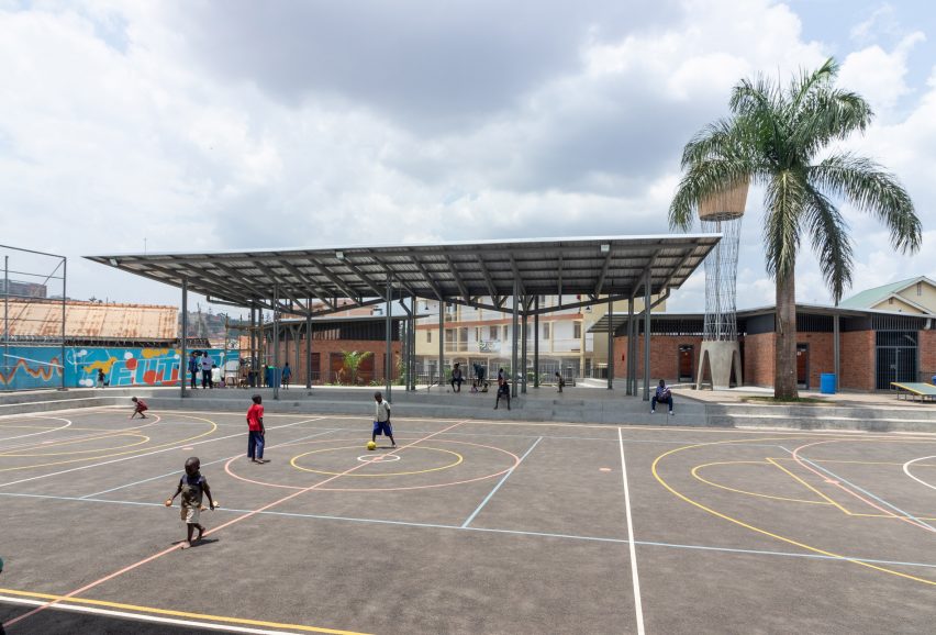Exterior of Kampala Community Centre by Kéré Architecture