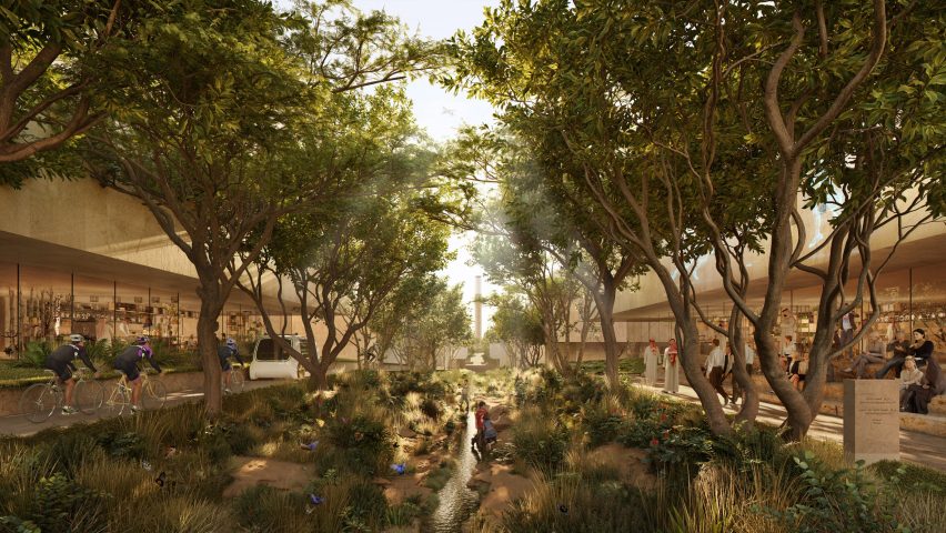 Green trees at Riyadh airport