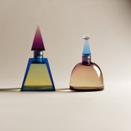 Two glass Lalique perfume bottles