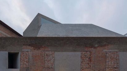 Concrete-and-brick building in China