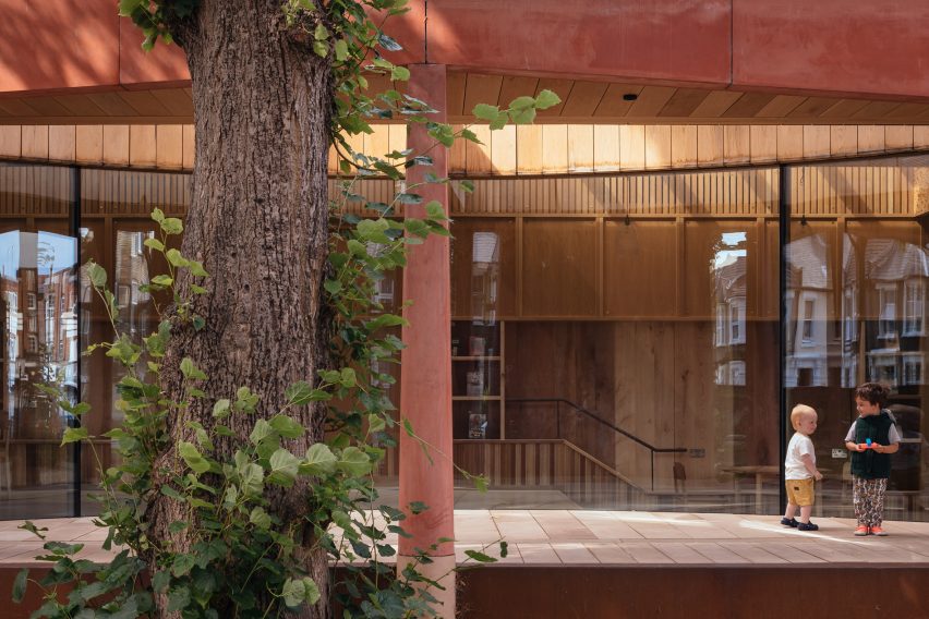 Exterior of Lea Bridge Library by Studio Weave