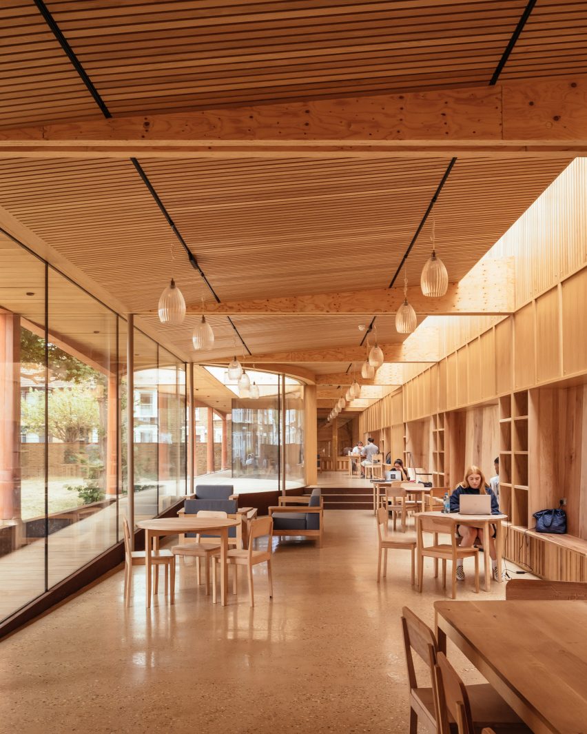 Interior of Lea Bridge Library by Studio Weave