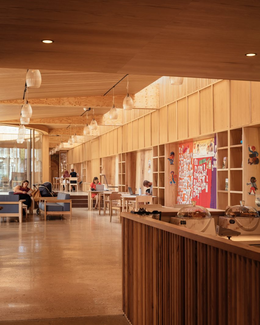 Interior of Lea Bridge Library by Studio Weave