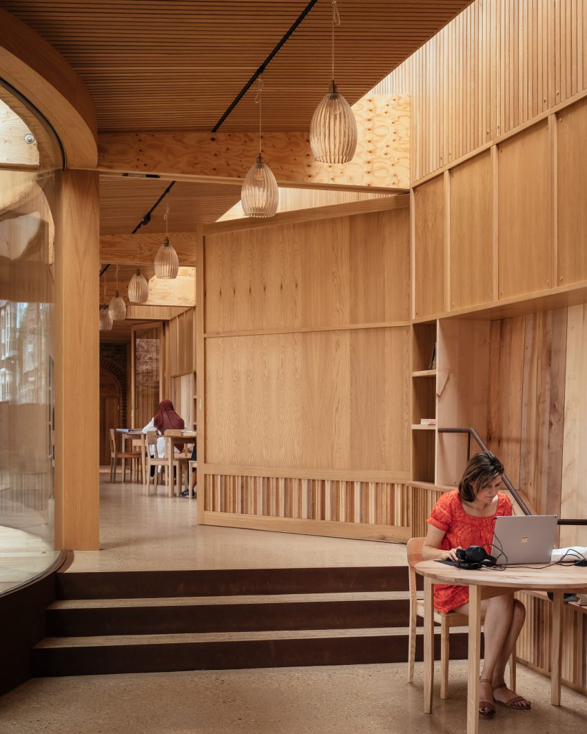 Interior of Lea Bridge Library by Studio Weave