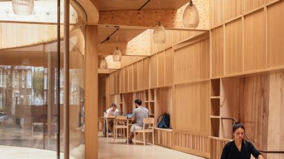 Interior of Lea Bridge Library by Studio Weave