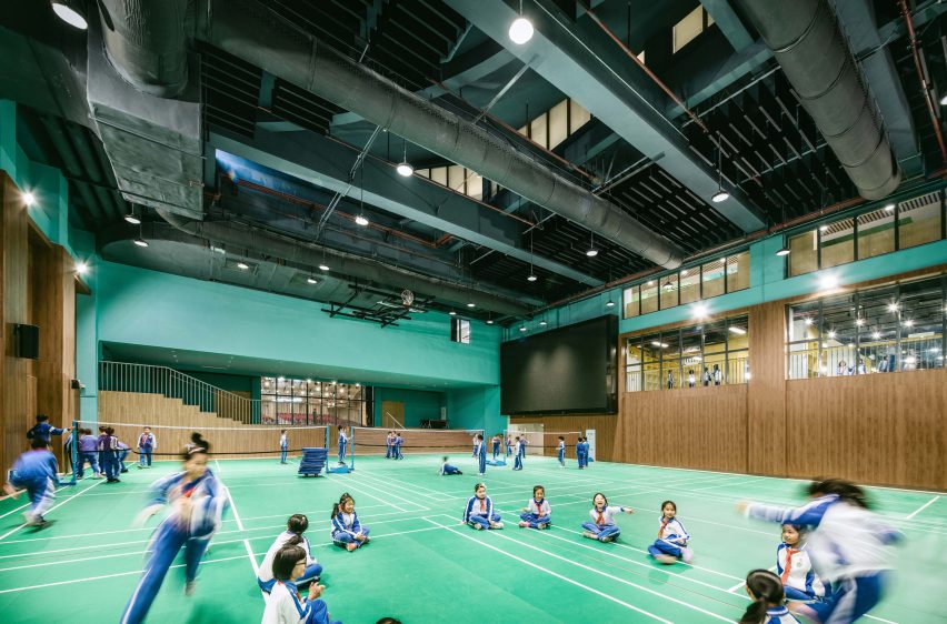 Sports hall in Fuqiang Elementary School by People's Architecture Office