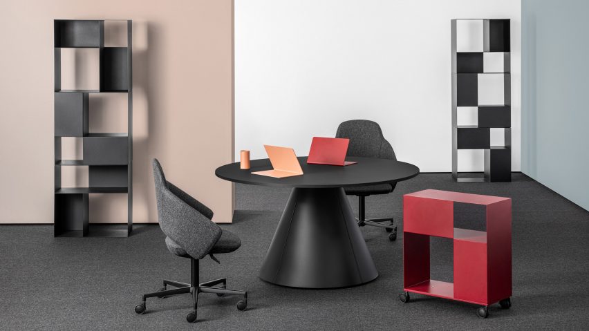 Office space with chairs around a table