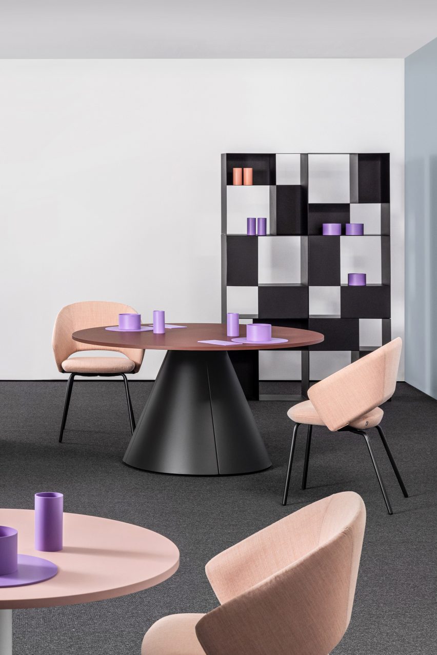 Office space with chairs around a table