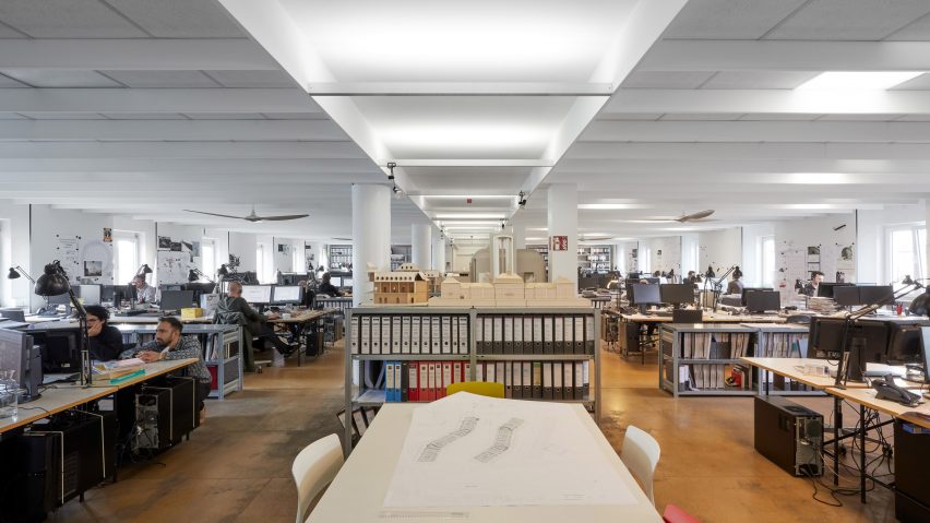 Interior image of Schneider+schumacher studio in Frankfurt