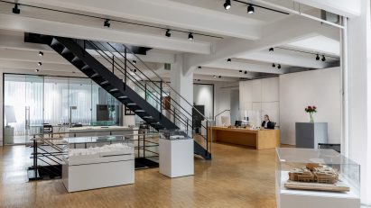 Interior image of a workspace at HENN