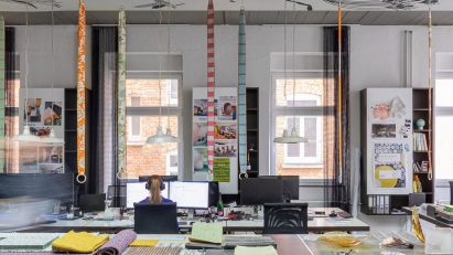Interior image of a workspace at Ippolito Fleitz Group – Identity Architects office