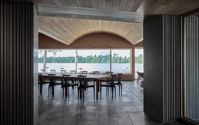 Interior image of a meeting and dining area
