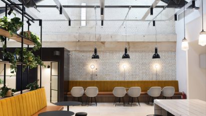 Interior image of a seating area at Generator Building