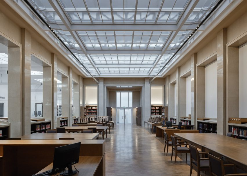 Interior of National Library by Bruno Gaudin Architectes