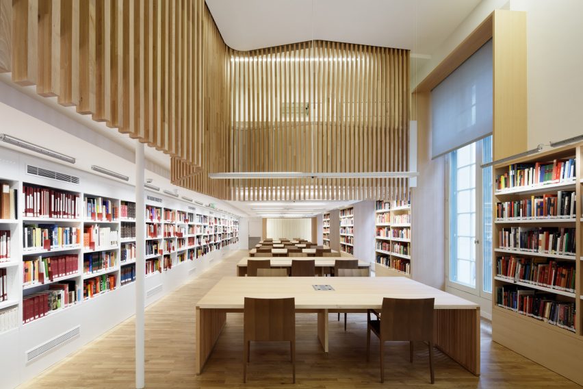 Interior of National Library by Bruno Gaudin Architectes