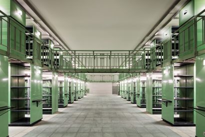 Storage space within the National Library of France by Bruno Gaudin Architectes