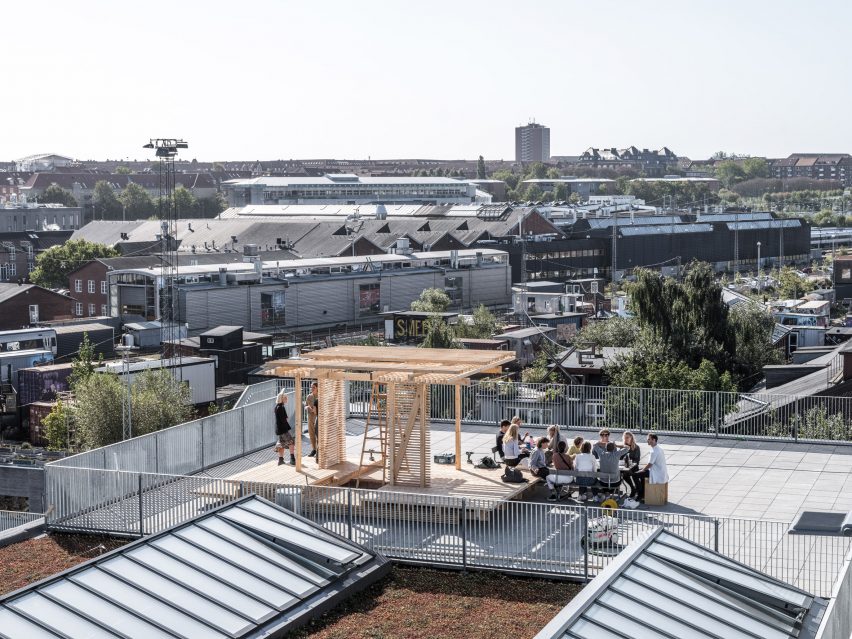 Roof of New Aarch, the new Aarhus School of Architecture building by Adept