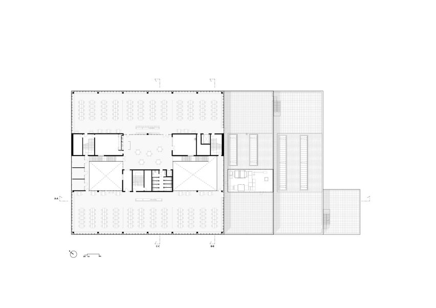 Third floor plan, New Aarch, the new Aarhus School of Architecture building by Adept