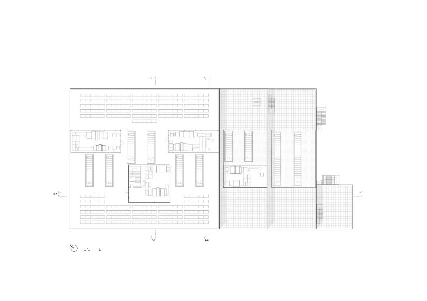 Fourth floor plan, New Aarch, the new Aarhus School of Architecture building by Adept