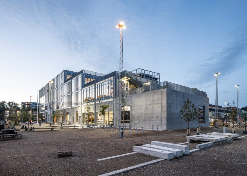 Facade of New Aarch, the new Aarhus School of Architecture building by Adept
