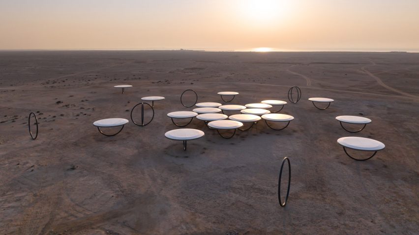 An installation in a desert