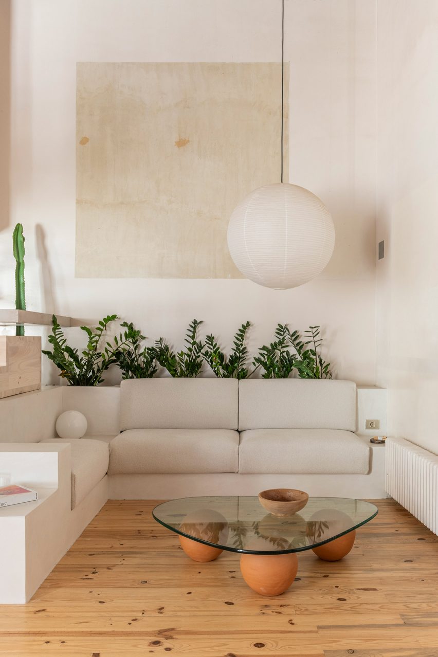 Living area of Palau apartment by Colombo and Serboli Architecture