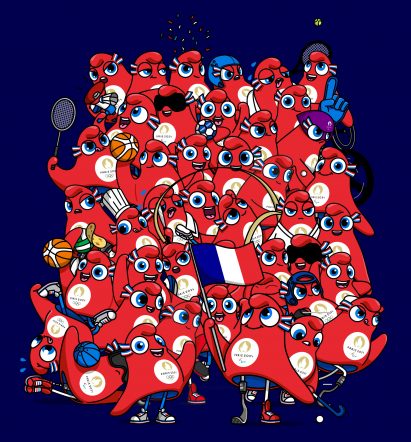 Paris 2024 mascot cartoons