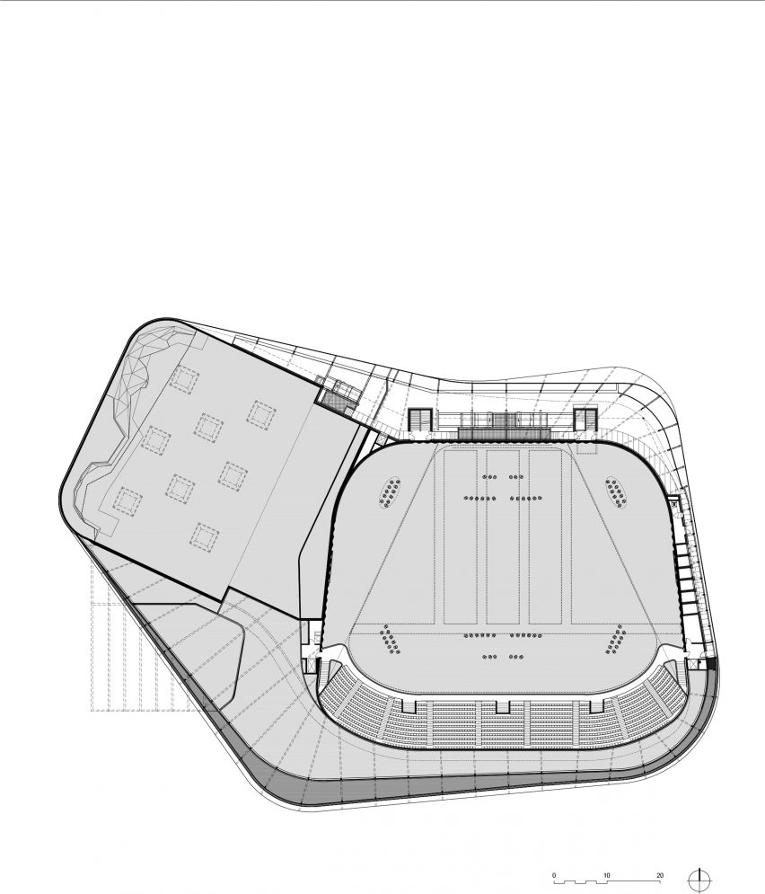 Plan of Espace Mayenne by Hérault Arnod Architectures