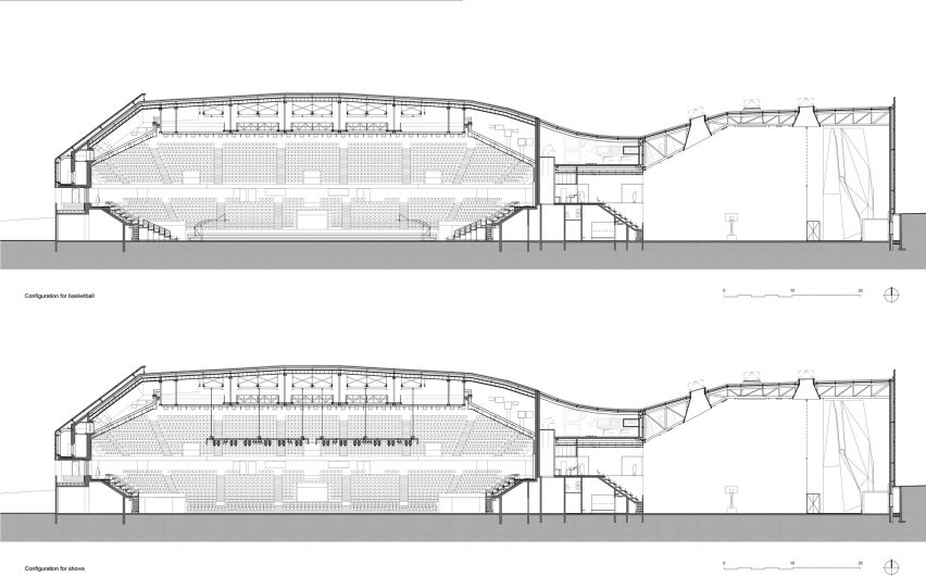 Plan of Espace Mayenne by Hérault Arnod Architectures