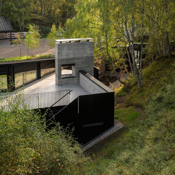 Aerial view of Quarry Studios by Moxon Architects