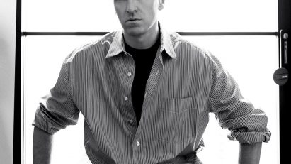 Raf Simons black and white headshot
