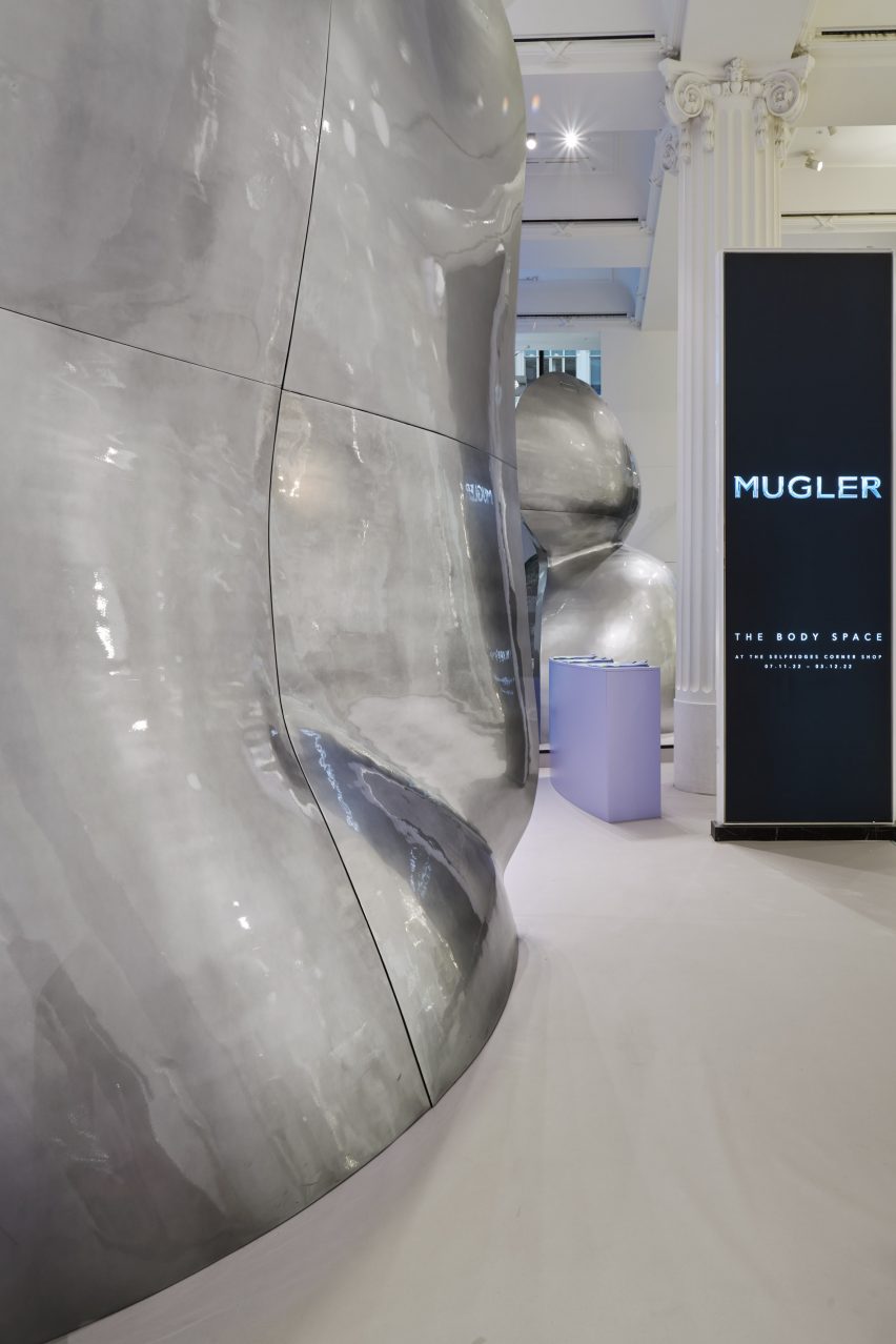 Random Studio creates "giant fragments of a woman's body" for Mugler pop-up at Selfridges