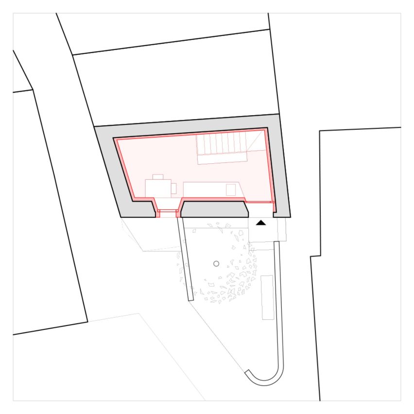 Upper level floor plan, Rustic Renovation by Enrico Sassi