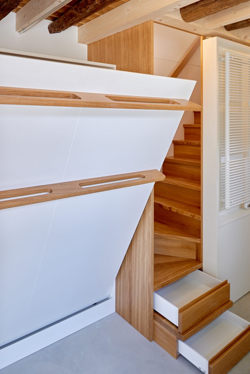 Folding bed in Rustic Renovation by Enrico Sassi