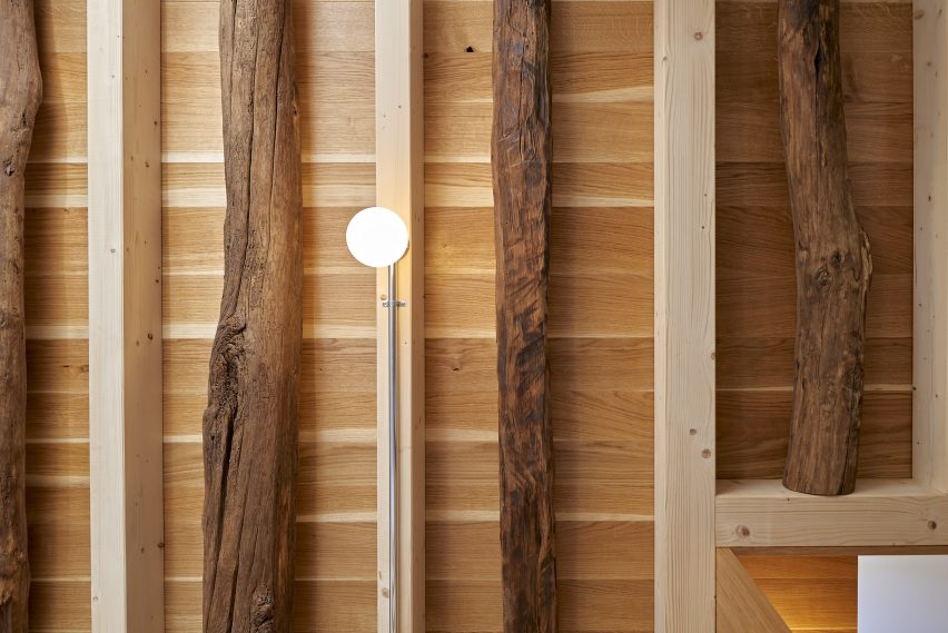 old and new wooden joists supporting the first floor