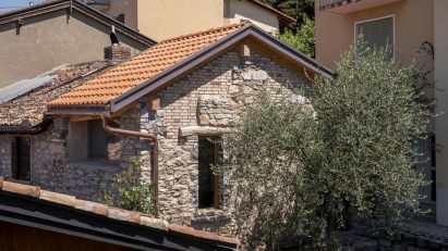 Exterior of small house in Switzerland